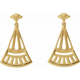 14K Yellow Vintage-Inspired Dangle Earrings - 86876601P photo 2