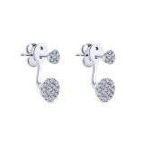 Gabriel & Co. 14k White Gold Lusso Diamond Peek A Boo Earrings - EG12916W45JJ photo 2