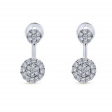 Gabriel & Co. 14k White Gold Lusso Diamond Peek A Boo Earrings - EG12916W45JJ photo