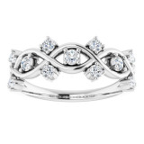 14K White 3/8 CTW Diamond Anniversary Band - 124118600P photo 3