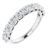 14K White 1 CTW Diamond Anniversary Band - 12297860006P photo