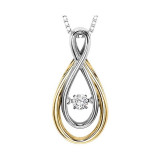 Gems One 14KT White & Yellow Gold & Diamond Rhythm Of Love Neckwear Pendant  - 1/10 ctw - ROL1008-4WYC photo