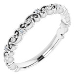 14K White .04 CTW Diamond Anniversary Band - 123283600P photo