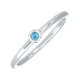 Gems One 10Kt White Gold Blue Topaz (1/20 Ctw) Ring - RG73462-1WNB photo