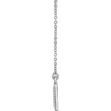 14K White 1/6 CTW Diamond Bar 18 Necklace - 6522696000P photo 2