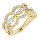 14K Yellow 1 1/3 CTW Diamond Anniversary Band - 123870601P photo