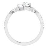 14K White 3/4 CTW Diamond Two-Stone Ring - 12314860000P photo 2