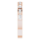 14K Rose 5/8 CTW Diamond Straight Baguette Anniversary Band - 123178606P photo 4