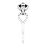 14K White 1/10 CTW Diamond Link Ring - 65224360001P photo 4