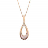 Kabana 14k Rose Gold Mother of Pearl Inlay Pendant photo