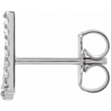 14K White .07 CTW Diamond Single Initial W Earring - 867976115P photo 2