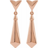 14K Rose Geometric Dangle Earrings - 8714960002P photo 2