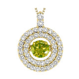 Gems One 14KT Yellow Gold & Diamond Rhythm Of Love Neckwear Pendant  - 1-3/4 ctw - ROL1137-4YCYD photo