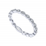 Gabriel & Co. 14k White Gold Diamond Stackable Ladies' Ring photo 3