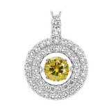 Gems One 14KT White Gold & Diamond Rhythm Of Love Neckwear Pendant  - 2 ctw - ROL1137-4WCYD photo