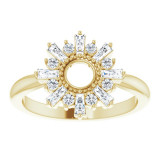 14K Yellow 3/8 CTW Diamond Circle Ring - 123751601P photo 3