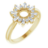 14K Yellow 3/8 CTW Diamond Circle Ring - 123751601P photo