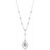 14K White 7/8 CTW Diamond Geometric 18 Necklace - 68236101P photo