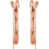 14K Rose Hinged Hoop Earrings with Star - 192029601P photo 2