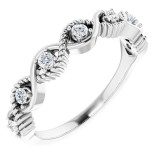 14K White 1/5 CTW Diamond Stackable Ring - 720466000P photo
