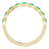 14K Yellow Emerald Stackable Ring - 71876636P photo 2