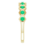 14K Yellow Emerald Stackable Ring - 71876636P photo 4