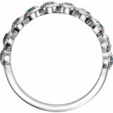 14K White Aquamarine Beaded Ring - 71896600P photo 2