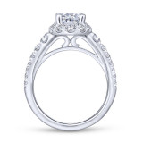 Gabriel & Co. 14k White Gold Contemporary Halo Engagement Ring - ER13884O4W44JJ photo 2
