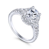 Gabriel & Co. 14k White Gold Contemporary Halo Engagement Ring - ER13884O4W44JJ photo 3