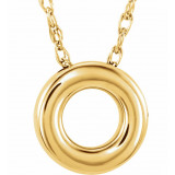 14K Yellow 10 mm Circle 18 Necklace - 863221019P photo