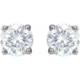 14K White 3/4 CTW Diamond Earrings - 187460061P photo 2