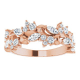 14K Rose 3/4 CTW Diamond Anniversary Band - 123708602P photo 3