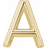 14K Yellow Single Initial A Earring - 86800102P photo