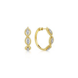 Gabriel & Co. 14k Yellow Gold Hampton Diamond Hoop Earrings - EG13651Y45JJ photo