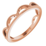 14K Rose Stackable Ring - 51668103P photo