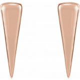 14K Rose 12x3.27 mm Triangle Earrings - 86761602P photo 2