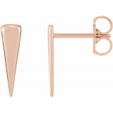 14K Rose 12x3.27 mm Triangle Earrings - 86761602P photo