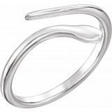 14K White Snake Ring - 51667101P photo