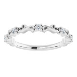 14K White 1/6 CTW Diamond Sculptural-Inspired Anniversary Band - 123423600P photo 3