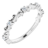 14K White 1/6 CTW Diamond Sculptural-Inspired Anniversary Band - 123423600P photo