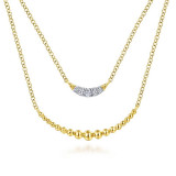 Gabriel & Co. 14k Yellow Gold Bujukan Diamond Necklace - NK5960Y45JJ photo