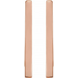 14K Rose Triangle Hoop Earrings - 86988602P photo 2