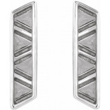14K White Geometric Earrings - 86759600P photo 2