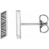 14K White Geometric Earrings - 86759600P photo