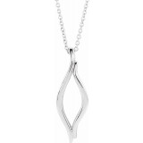 14K White Freeform 16-18 Necklace - 86741600P photo