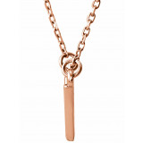 14K Rose V 16.5 Necklace - 863211003P photo 2