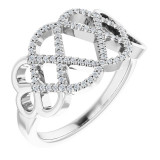 14K White 1/5 CTW Diamond Woven Ring - 123100600P photo