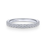 Gabriel & Co. 14k White Gold Contemporary Anniversary Wedding Band - WB14649C4W44JJ photo