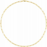 14K Yellow 3.85 mm Elongated Flat Link 7 Chain - CH1095600P photo 2