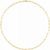 14K Yellow 3.85 mm Elongated Flat Link 7 Chain - CH1095600P photo 2